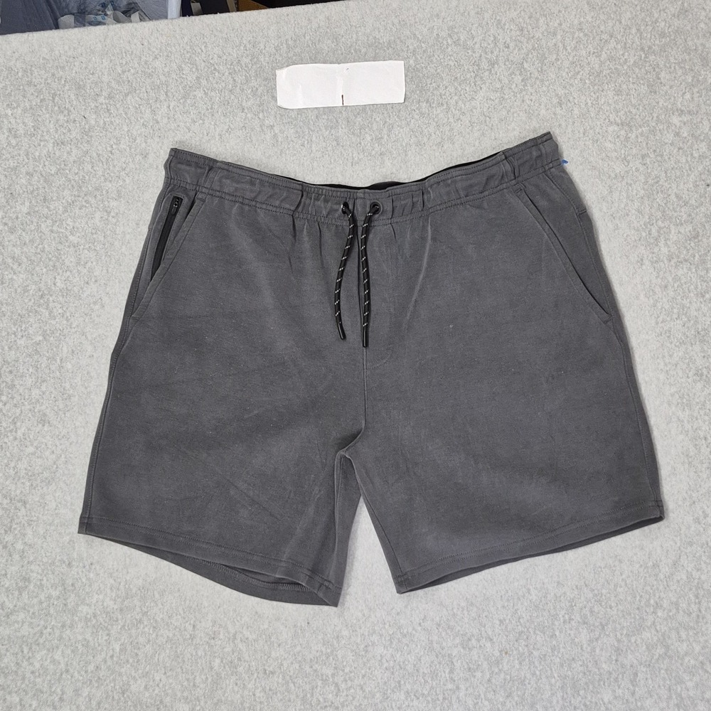 01.ALGO Men Shorts XL Gray Activewear Shorts Sweat 01 PERFORMANCE Shorts Zipper